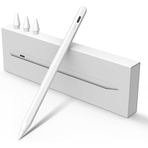 Stylus Pen for iPad Pencil 10th Generation, 2X Fast Charge Apple Pencil with Palm Rejection & Tilt Sensitivity, Compatible with 2018-2025 iPad 6-11th, Pro 12.9 11 13"  M4, Air 3 4 5 M2 M3, Mini 5 6